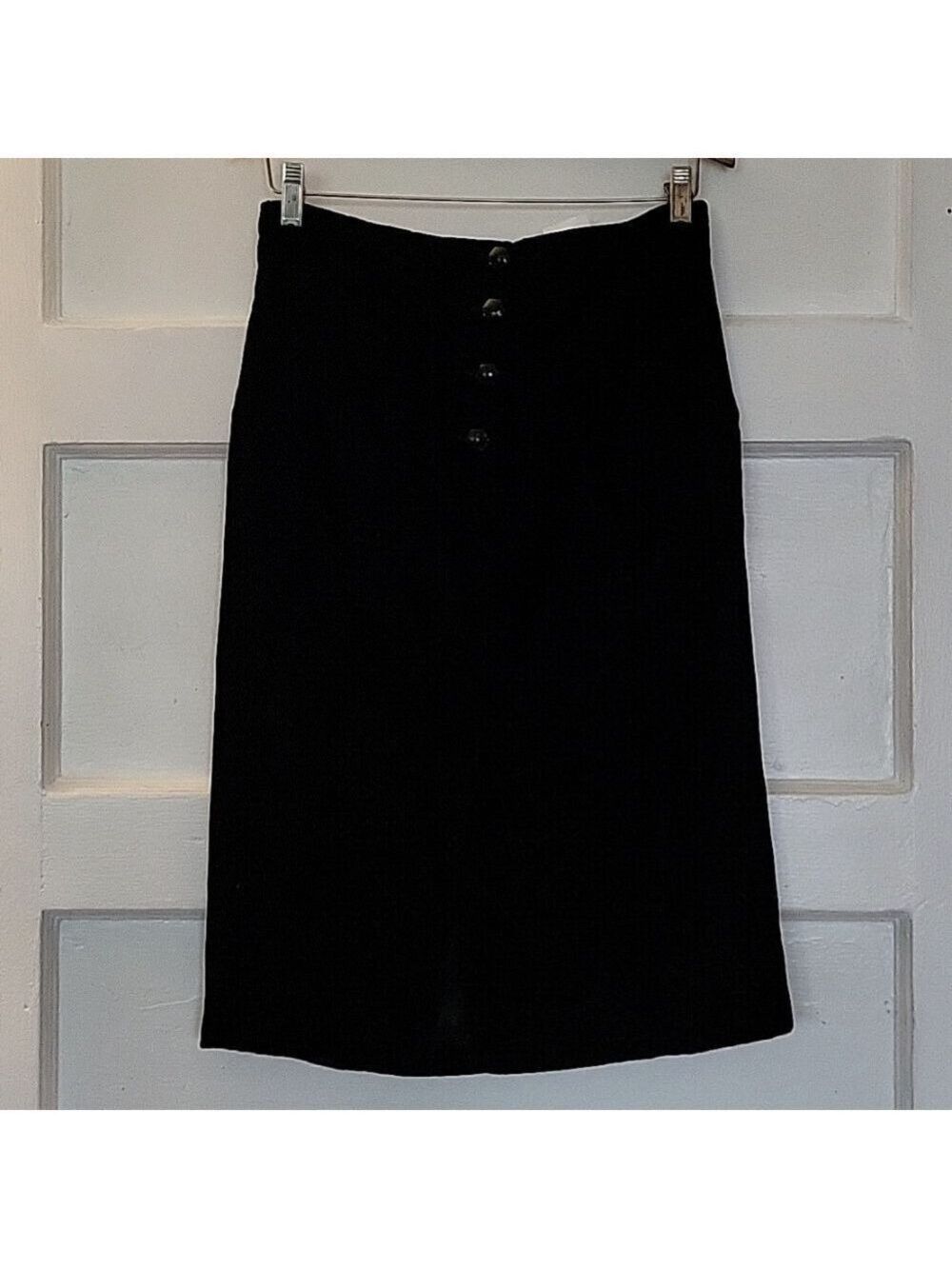 1960s Femme Fatale Faceted Button High Waist Rayon Velvet Pencil Skirt